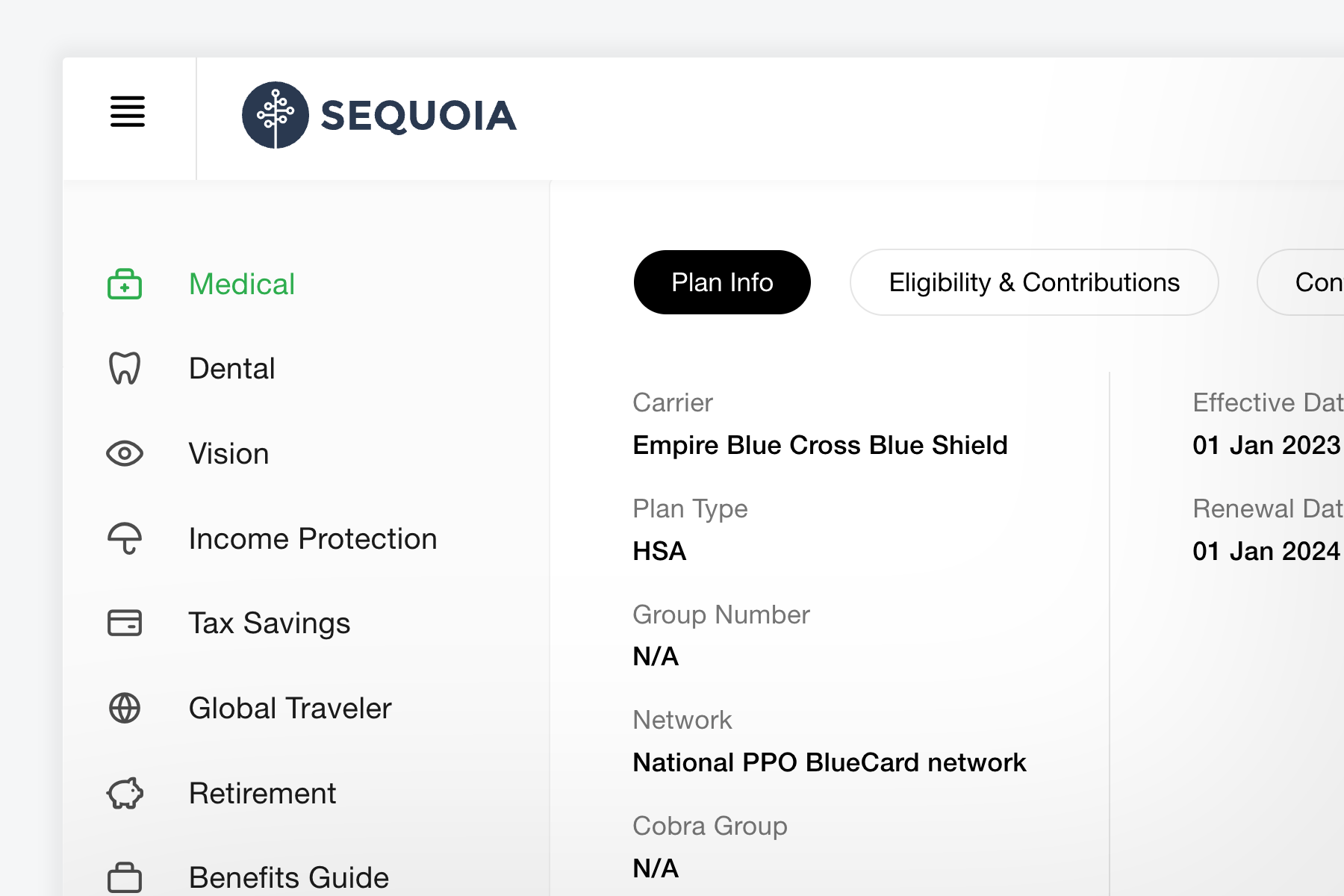Plan Management-5 Benefits Management on the Sequoia Platform UI